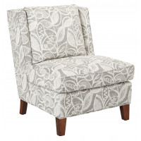 OSP Home Furnishings MES51-SK324 Marseilles Chair in Field Charcoal w/ Self Piping and Coffee Colored Legs K/D